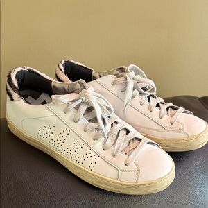 P448 John Zebra back Women's White Casual Sneakers, 9/39